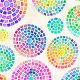 Tissu patchwork mosaïques multicolores fond écru - Brilliance
