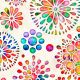 Tissu patchwork rosaces multicolores fond écru - Brilliance