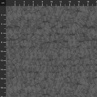 Tissu patchwork éraflures gris charbon - Serenity