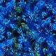 Tissu batik branchages bleu lapis
