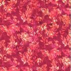 Tissu batik branchages rouge profond