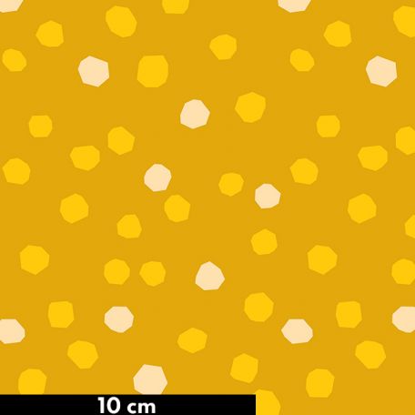Tissu patchwork confetti jaune moutarde - First Light