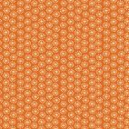 Tissu patchwork éclosions fond orange- Henna