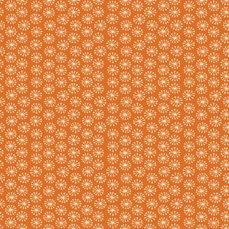 Tissu patchwork éclosions fond orange - Henna