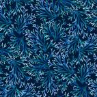 Tissu Patchwork coraux bleu profond - Deep Blue Sea