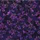 Tissu batik rameaux d'arbustes violet foncé