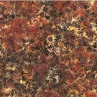 Tissu batik floraison marron brun