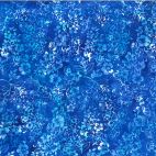 Tissu batik plante fleurie bleu saphir