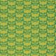 Tissu patchwork fleur stylisée vert sur vert - Clementine