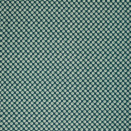 Tissu patchwork pois fantaisie fond vert - Franklin