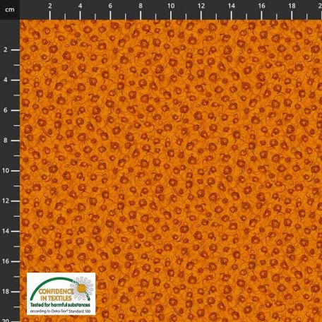 Tissu Patchwork faux-uni moucheté orange brique - Colour Harmony