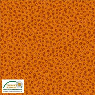 Tissu Patchwork faux-uni moucheté orange brique - Colour Harmony