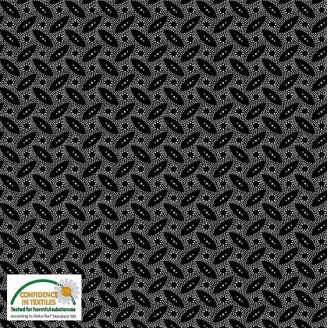 Tissu patchwork ovales noir - Filippa's Line