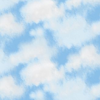 Tissu patchwork nuages moutonneux