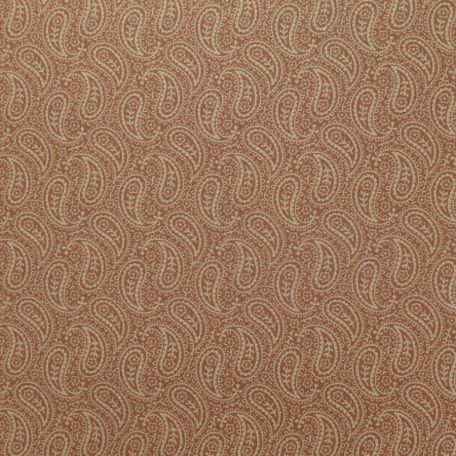Tissu patchwork motif cachemire cannelle