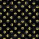 Tissu patchwork sphères dorées fond noir - Bijou