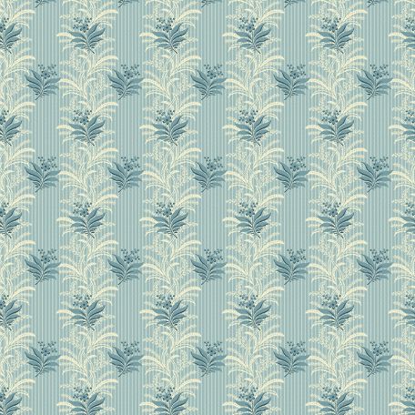 Tissu patchwork herbacée en rayures bleues et écrues - BlueBird d'Edyta Sitar