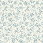 Tissu patchwork petit bouquet bleu fond écru - Cloud Nine d'Edyta Sitar
