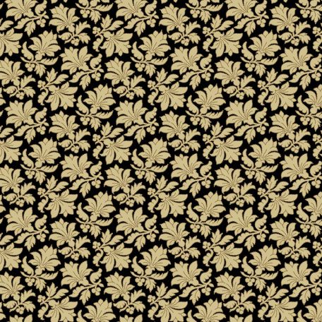 Tissu patchwork fleur baroque beige fond noir - Bella Rose de Renee Nanneman