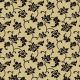 Tissu patchwork fleur grimpante noire fond beige - Bella Rose de Renee Nanneman