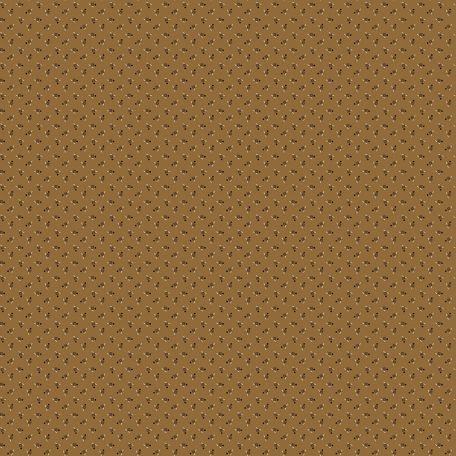 Tissu patchwork petit motif abstrait marron cacao - Trinkets 21