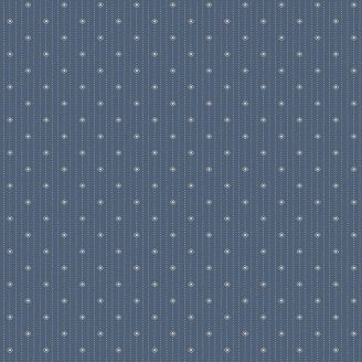 Tissu patchwork losanges et fines rayures bleu country - Trinkets 21
