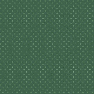 Tissu patchwork petite croix vert basilic - Trinkets 21