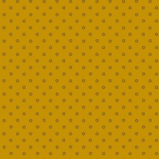 Tissu patchwork petits triangles jaune moutarde - Trinkets 21