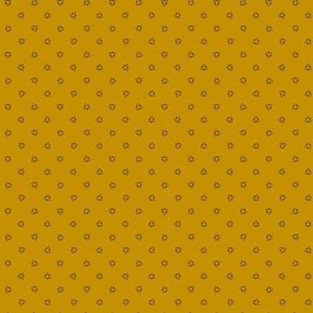 Tissu patchwork petits triangles jaune moutarde - Trinkets 21