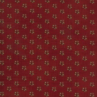 Tissu patchwork duo de minis fleurs fond rouge foncé - Maria's Sky de Betsy Chutchian