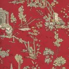 Tissu patchwork maison de campagne rouge - Jardin de Fleurs de French General