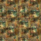 Tissu patchwork projections de peintures - Abandoned II de Tim Holtz 