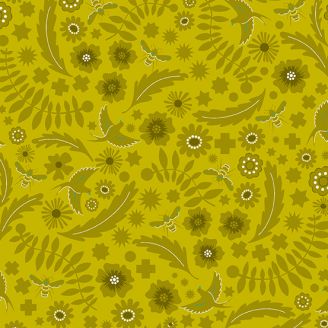 Tissu patchwork prairie jaune banane - Sunprints 2022 d'Alison Glass