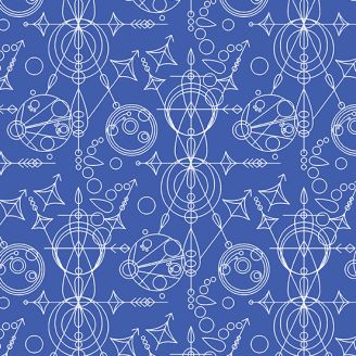 Tissu patchwork astronomie bleu roi - Sunprints 2022 d'Alison Glass