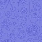 Tissu patchwork dessins bleuet - Sunprints 2022 d'Alison Glass
