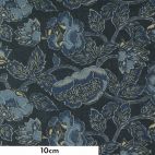 Tissu patchwork fleurs bleu indigo - YuKata de Debbie Maddy