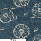 Tissu patchwork oeillets bleu indigo - Yukata de Debbie Maddy