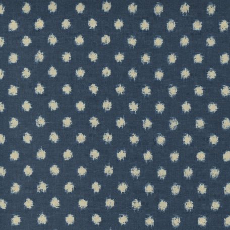 Tissu patchwork pois flous bleu indigo - Yukata de Debbie Maddy