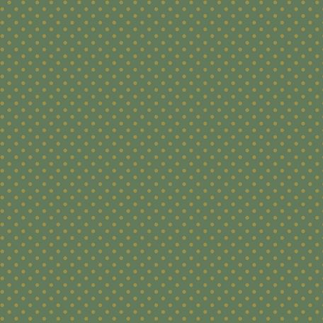 Tissu patchwork minis pois ocre fond vert foncé - Lady Tulip d'Edyta Sitar