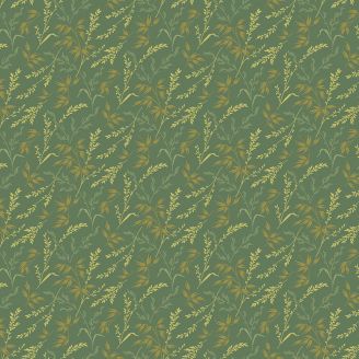 Tissu patchwork épis fond vert céladon - Lady Tulip d'Edyta Sitar