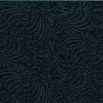 Tissu batik lianes ton-sur-ton noir