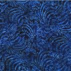 Tissu batik lianes bleu cobalt