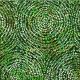 Tissu batik cercles concentriques vert cyprès