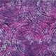 Tissu batik cercles concentriques violet pensée