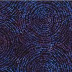 Tissu batik cercles concentriques bleu foncé