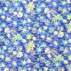 Tissu patchwork fleurs d'impressionniste fond bleu foncé