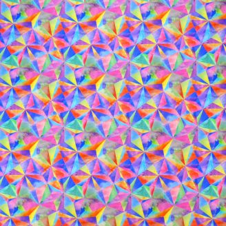 Tissu patchwork kaléidoscope multicolore