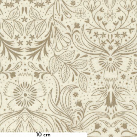 Tissu patchwork tapisserie de fleurs écrue - Decorum de Basicgrey
