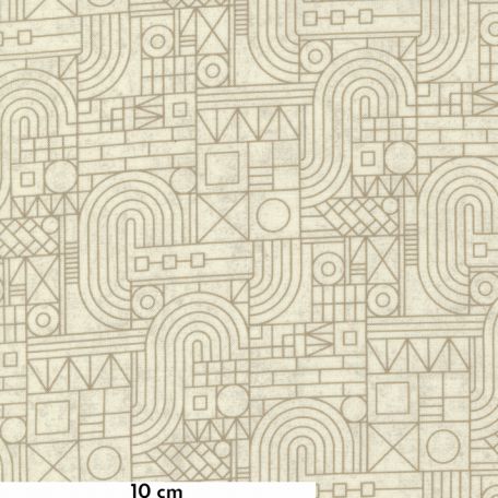 Tissu patchwork motif géométrique art déco écru - Decorum de Basicgrey