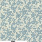 Tissu patchwork fleurs bleues fond écru - Decorum de Basicgrey